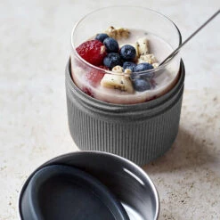 Black+Blum Glass Lunch Bowl 450ml Slate -Camping Equipment Store k456140d8a6e71764f00b5c6cd0be2aa4