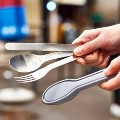 Black+Blum Stainless Steel Cutlery Set With Case Grey -Camping Equipment Store k6e8860304869fc8c8346ff2f981f5405