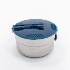 Quechua Hiker's Camping Stainless Steel Cooking Set MH100 4 Person (2.6 L) -Camping Equipment Store k73fcf6f46345e0083dd43cbea33b70e4