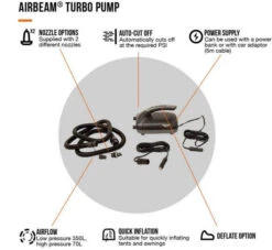 Vango Airbeam Turbo Pump - Powered Via 12V DC Car Supply -Camping Equipment Store ke0bb534e814b80abd1e92b7141443164