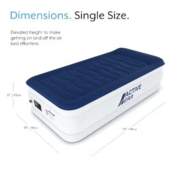 Single Comfort Plus Air Bed – Navy/White -Camping Equipment Store keea0c8795e789d6f029d2dd29aff483a