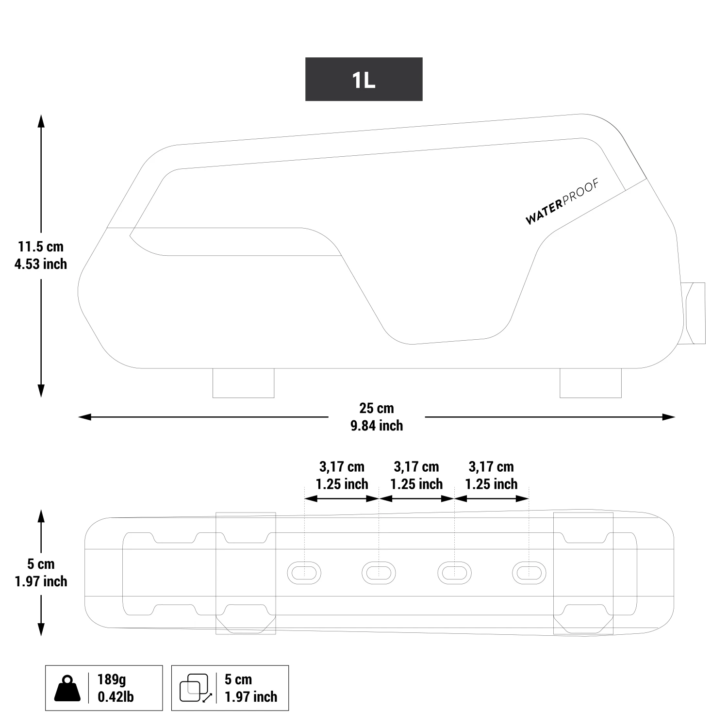 1L Bikepacking Waterproof Top Tube Bag Riverside 12 1L Bikepacking Waterproof Top Tube Bag Riverside - Image 10